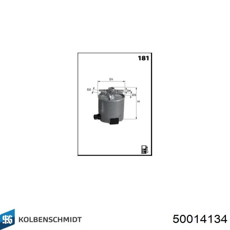 Купить 50014134 Kolbenschmidt Фильтр-отстойник топлива грубой очистки