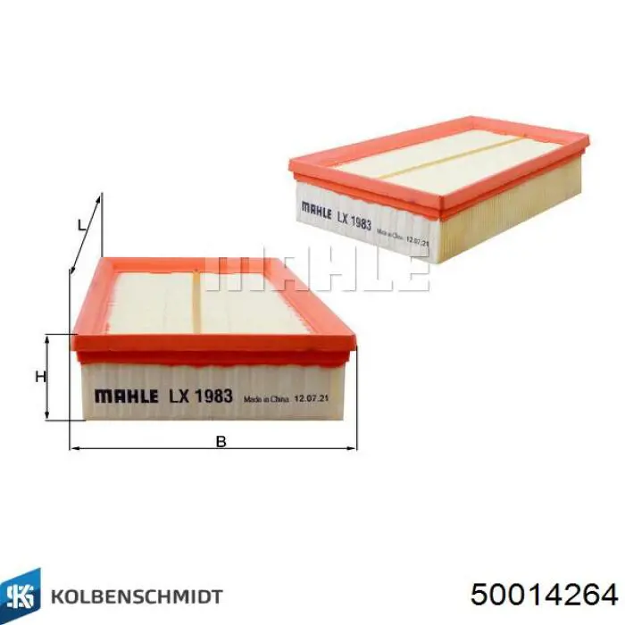 Фильтр воздушный Kolbenschmidt 50014264