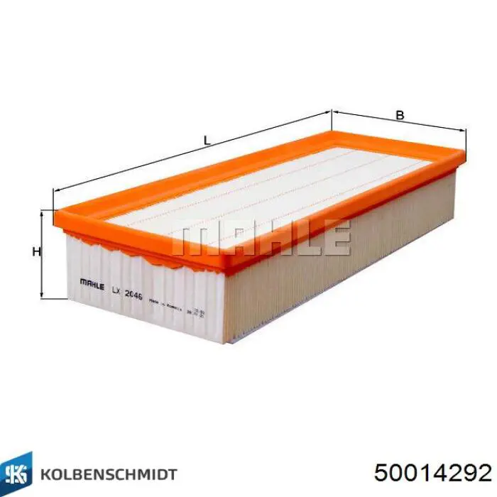 Элемент воздушного фильтра Kolbenschmidt 50014292 цена, от 10.00 USD