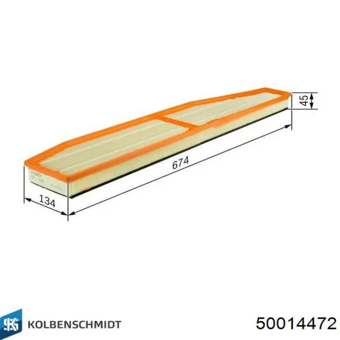 50014472 Kolbenschmidt Воздушный фильтр двигателя