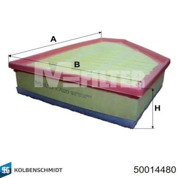 Купить 50014480 Kolbenschmidt Автомобильный фильтр воздуха