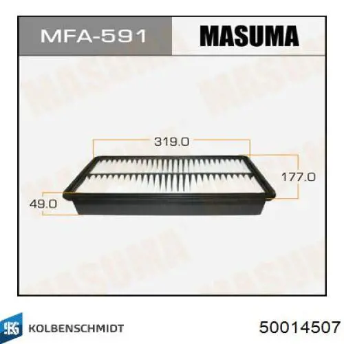 Элемент воздушного фильтра Kolbenschmidt 50014507 цена, от 5.00 USD