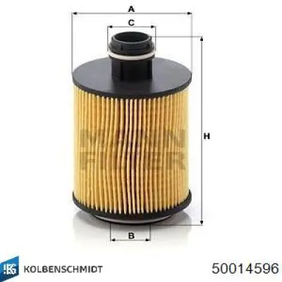 Масляный фильтр 50014596 Kolbenschmidt