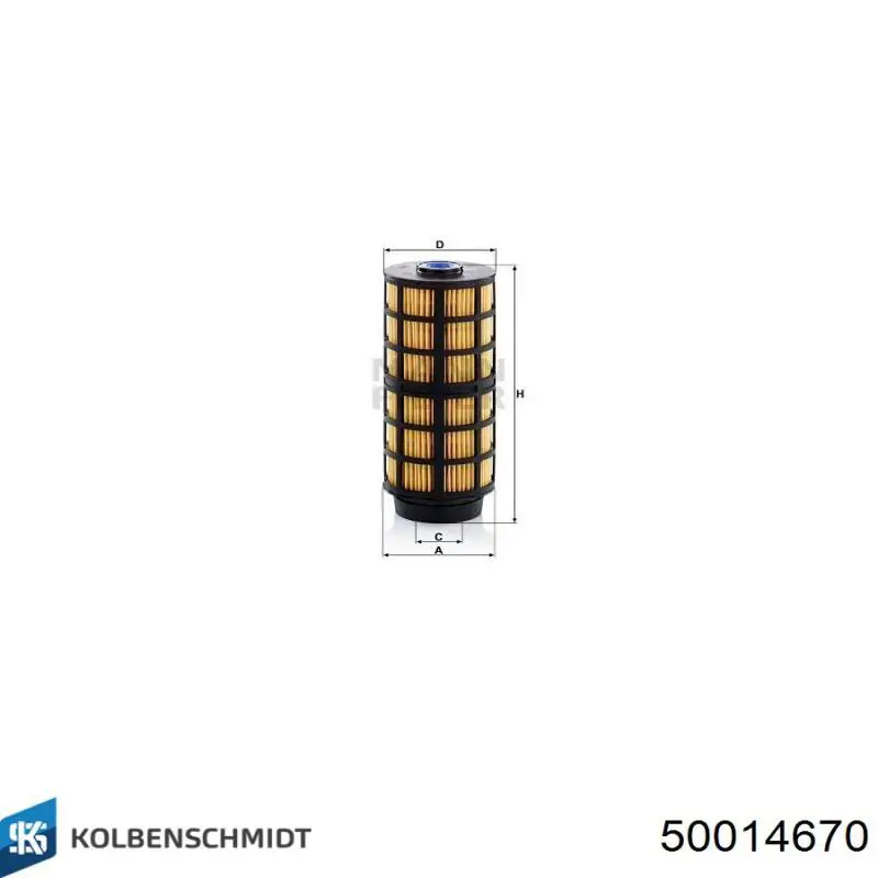 Фильтр тонкой очистки топлива Kolbenschmidt 50014670 цена, от 18.23 USD