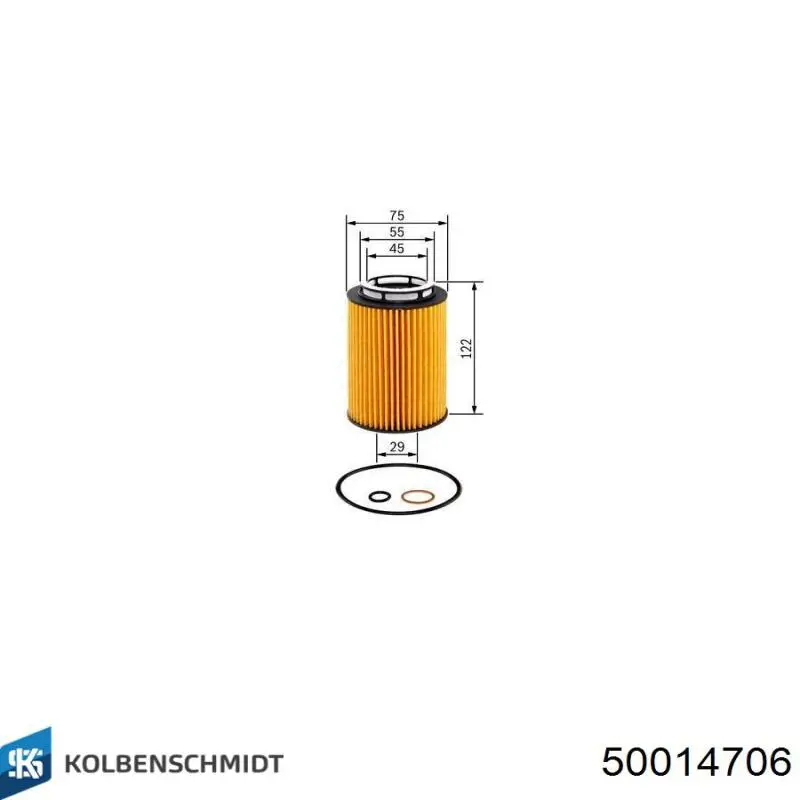 Filtro de aceite 50014706 Kolbenschmidt