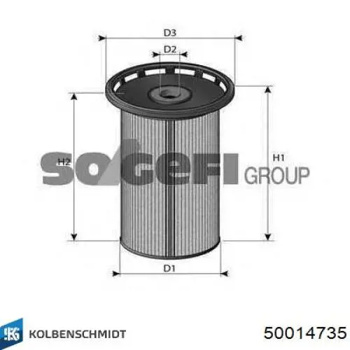 Купить 50014735 Kolbenschmidt Фильтр-отстойник топлива грубой очистки