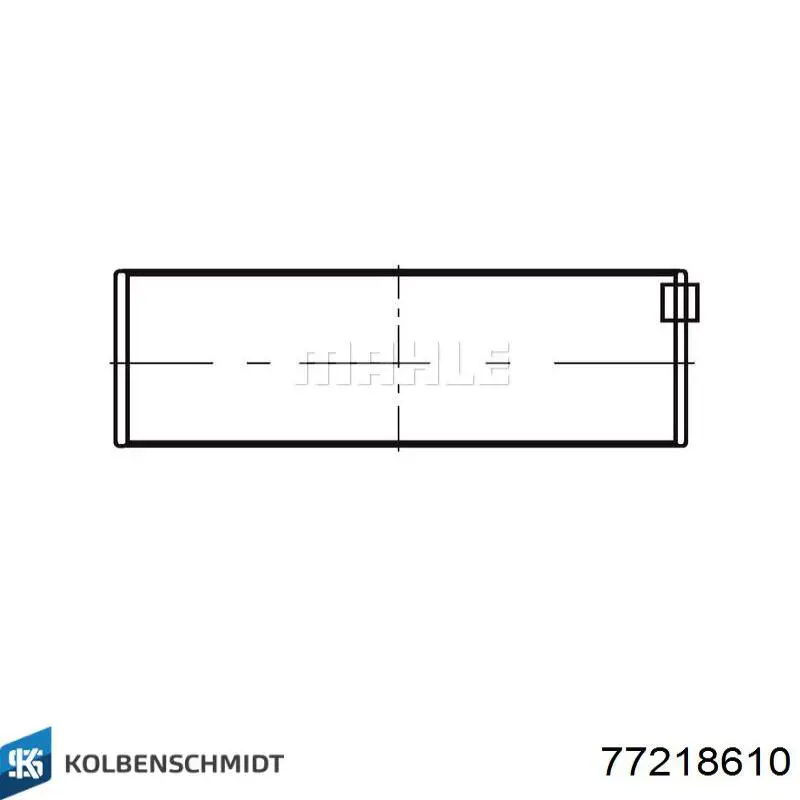 Juego de cojinetes de biela, cota de reparación +0,25 mm 77218610 Kolbenschmidt