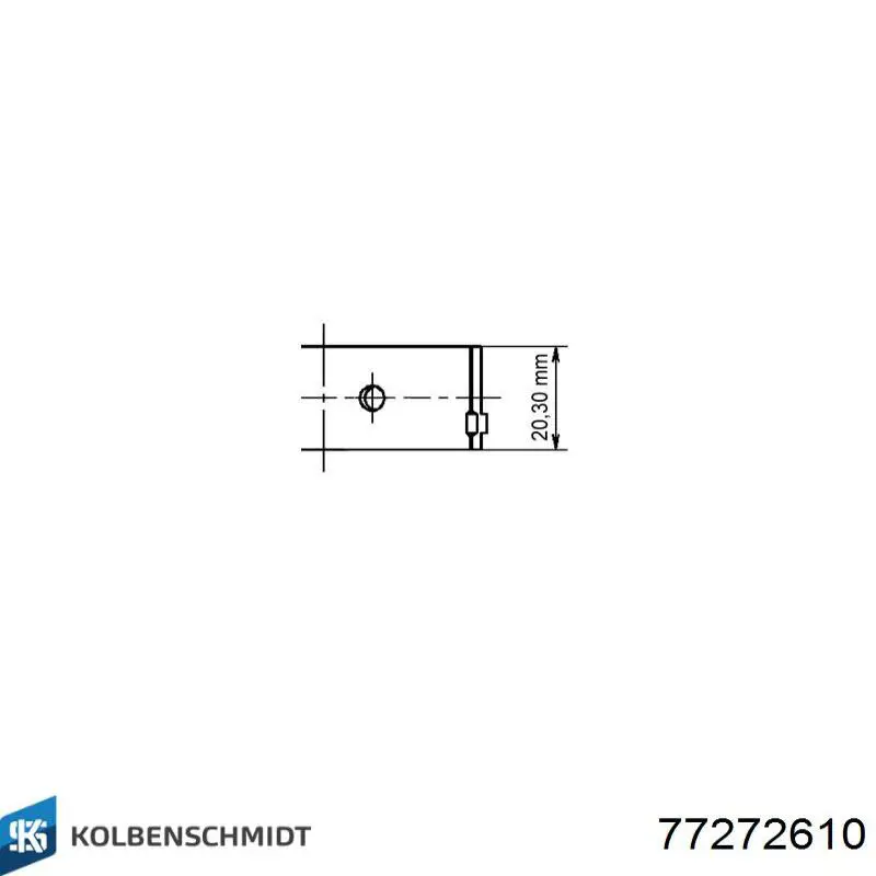 Вкладыши коленвала шатунные, комплект, 1-й ремонт (+0,25) 77272610 Kolbenschmidt