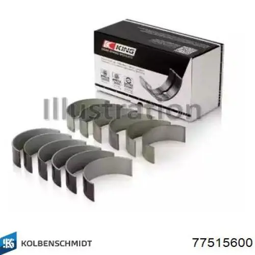 Шатунные вкладыши коленчатого вала Kolbenschmidt 77515600 цена, от 45.53 USD