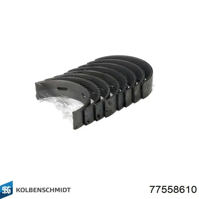 Купить 77558610 Kolbenschmidt Вкладыши коленвала коренные, комплект, 1-й ремонт (+0,25)