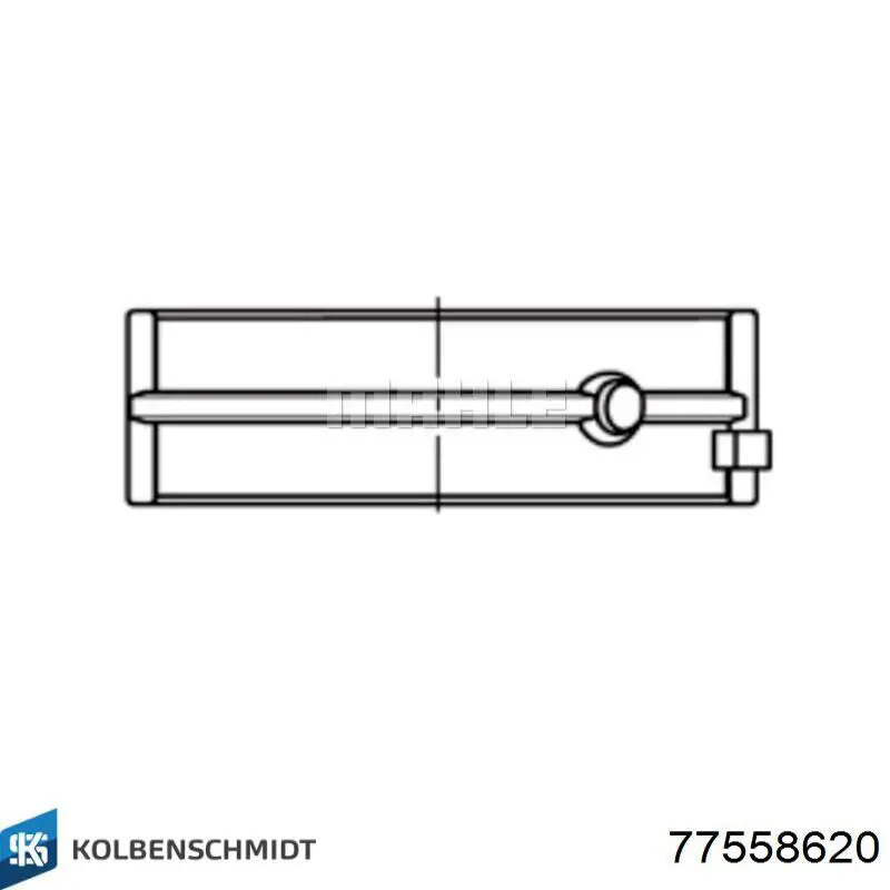 Купить 77558620 Kolbenschmidt Вкладыши коленвала коренные, комплект, 2-й ремонт (+0,50)