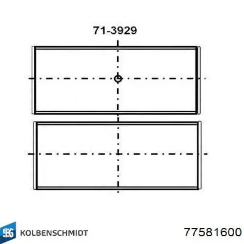 Шатунные вкладыши коленчатого вала Kolbenschmidt 77581600 цена, от 30.45 USD