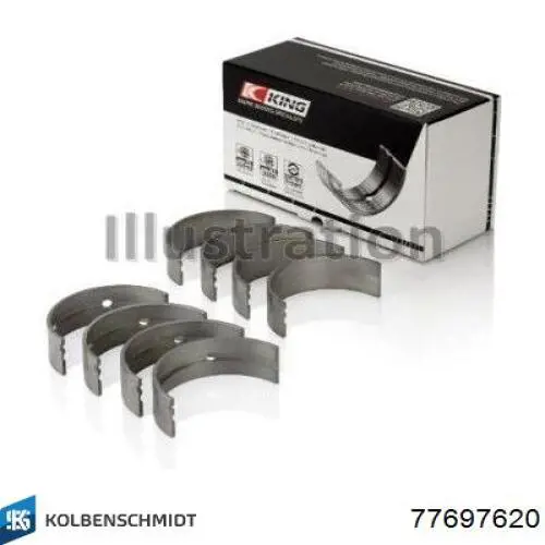 77697620 Kolbenschmidt Комплект коренных вкладышей коленвала , 2-й ремонт