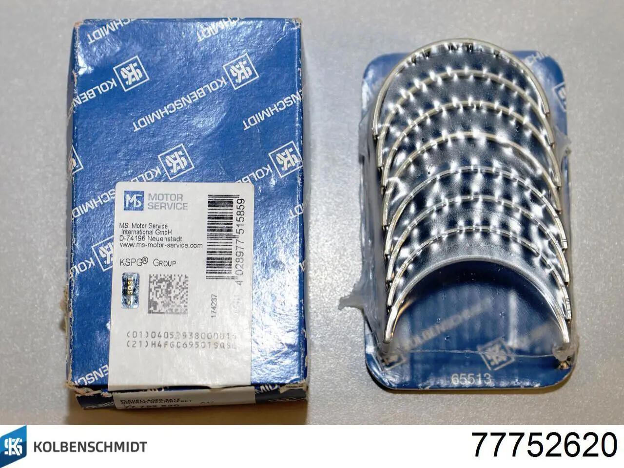 77752620 Kolbenschmidt вкладыши коленвала шатунные, комплект, 2-й ремонт (+0,50)