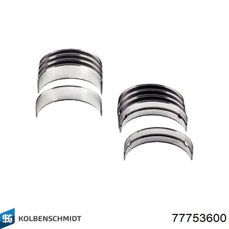 Вкладыши коленвала коренные, комплект, стандарт (STD) 7700108709 Renault (RVI)