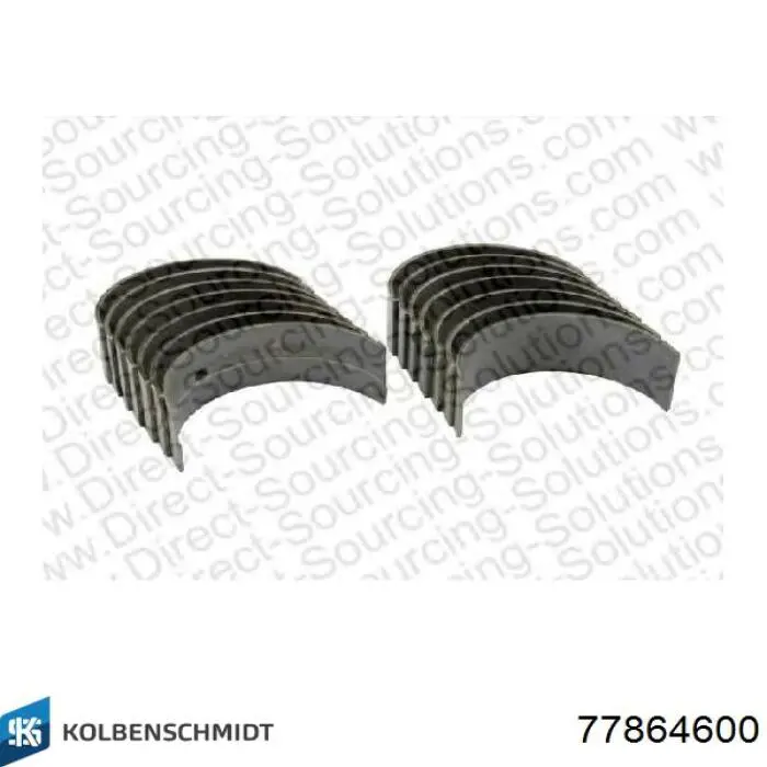 Вкладыши коленвала коренные, стандарт (STD) Kolbenschmidt 77710600 цена, от 100.96 USD
