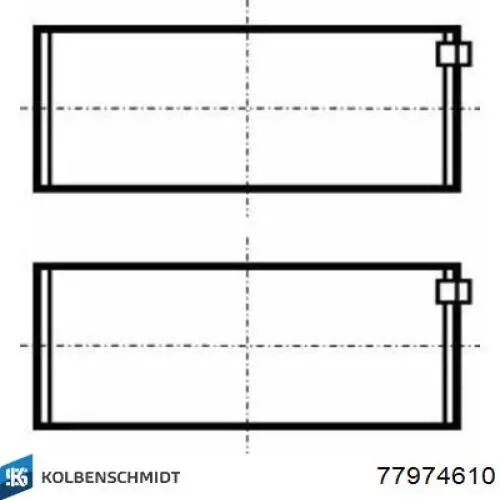 Вкладыши коленвала, шатунные, комплект, 1-й ремонт (+0,25) Kolbenschmidt 77974610 цена, от 49.97 USD