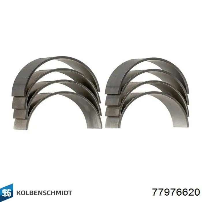 77976620 Kolbenschmidt Вкладыши коленвала шатунные комплект 2-й ремонт