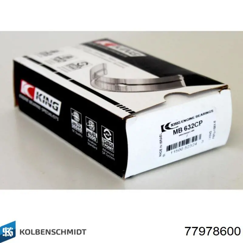 Купить 77978600 Kolbenschmidt Вкладыши коленвала, коренные, комплект, стандарт (STD)