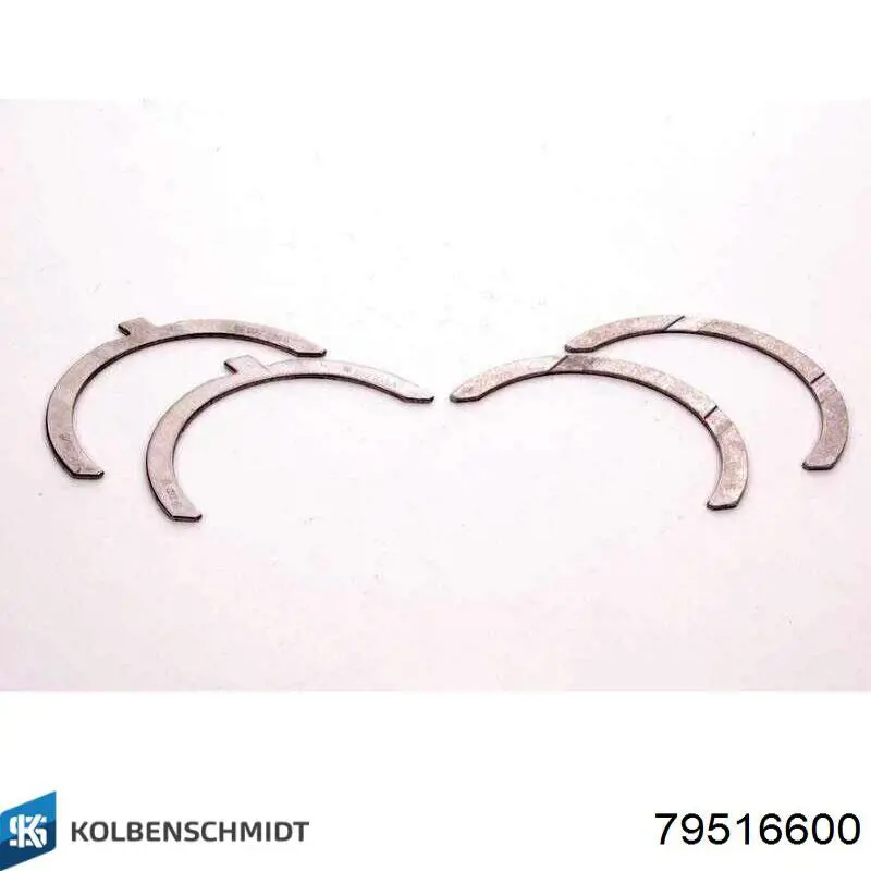 Купить 79516600 Kolbenschmidt Полукольцо упорное (разбега) коленвала, STD, переднее