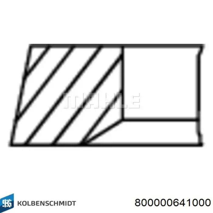 800000641000 Kolbenschmidt Комплект поршневых колец, STD