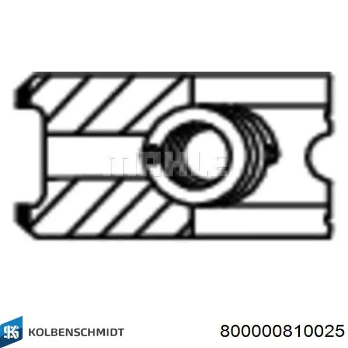 800000810025 Kolbenschmidt кольца поршневые на 1 цилиндр, 1-й ремонт (+0,25)