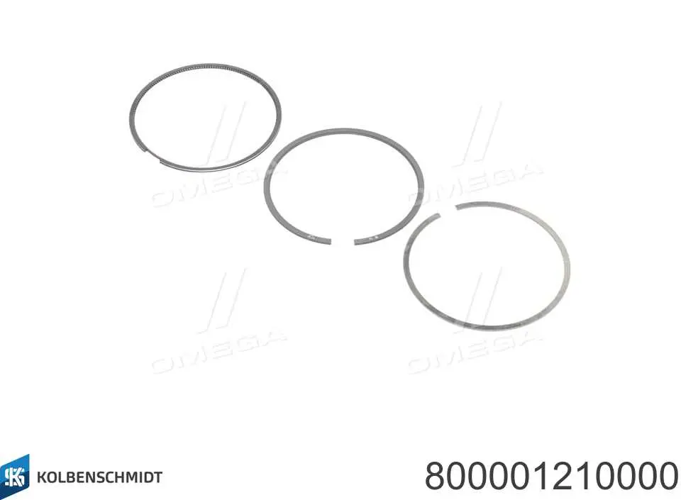 Кольца поршневые на 1 цилиндр, STD. KOLBENSCHMIDT 800001210000