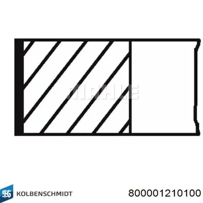 Купить 800001210100 Kolbenschmidt Кольца поршневые на 1 цилиндр, 4-й ремонт (+1,00)