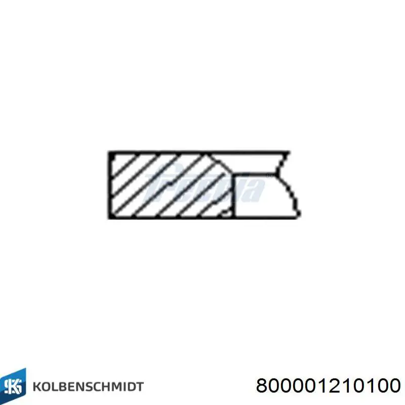 800001210100 Kolbenschmidt Комплект поршневых колец на 1 цилиндр, 4-й ремонт (+1,00)
