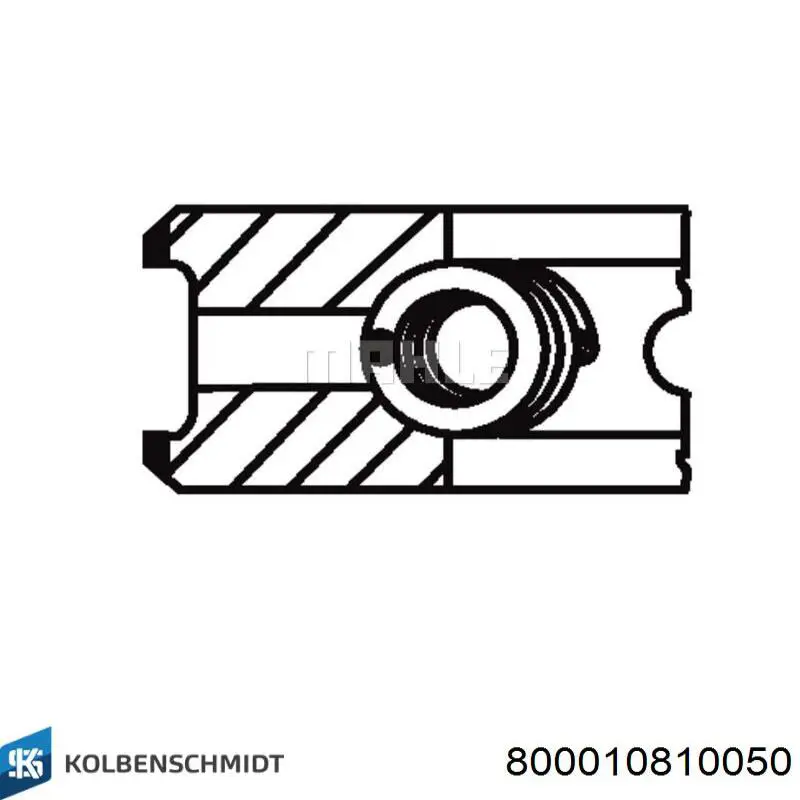 Кольца поршневые на 1 цилиндр, 2-й ремонт (+0,50) Kolbenschmidt 800010810050 цена, от 18.35 USD