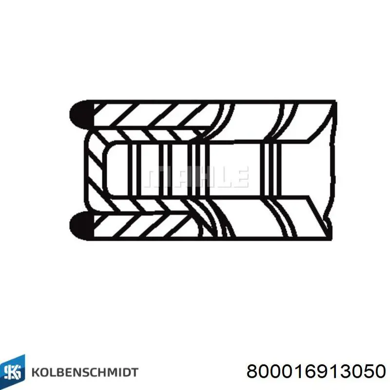 Кольца поршневые на 1 цилиндр, 2-й ремонт (+0,50) Kolbenschmidt 800016913050 цена, от 15.20 USD
