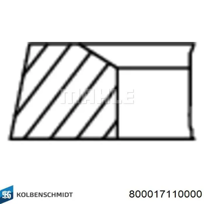800017110000 Kolbenschmidt Поршневые кольца на 1 цилиндр, STD