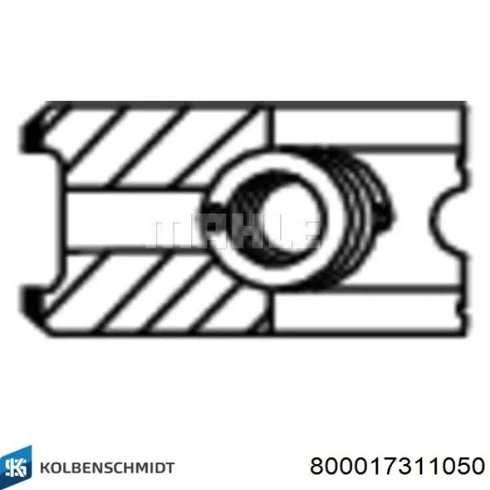 Кольца поршневые на 1 цилиндр, 2-й ремонт (+0,50) Kolbenschmidt 800017311050 цена, от 17.54 USD