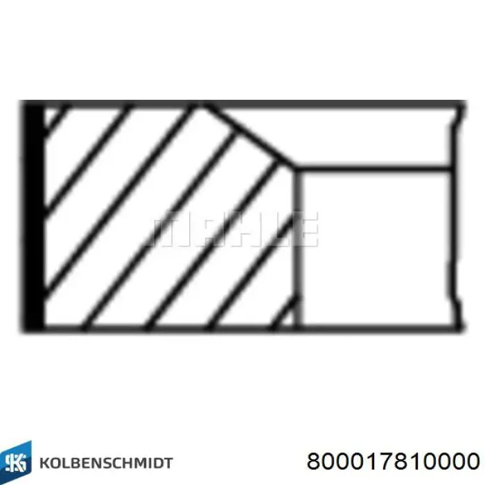 Кільця поршневі на 1 циліндр, STD. 800017810000 Kolbenschmidt