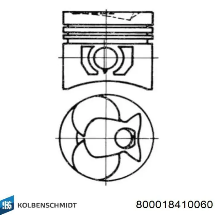 800018410060 Kolbenschmidt кольца поршневые на 1 цилиндр, 2-й ремонт (+0,65)