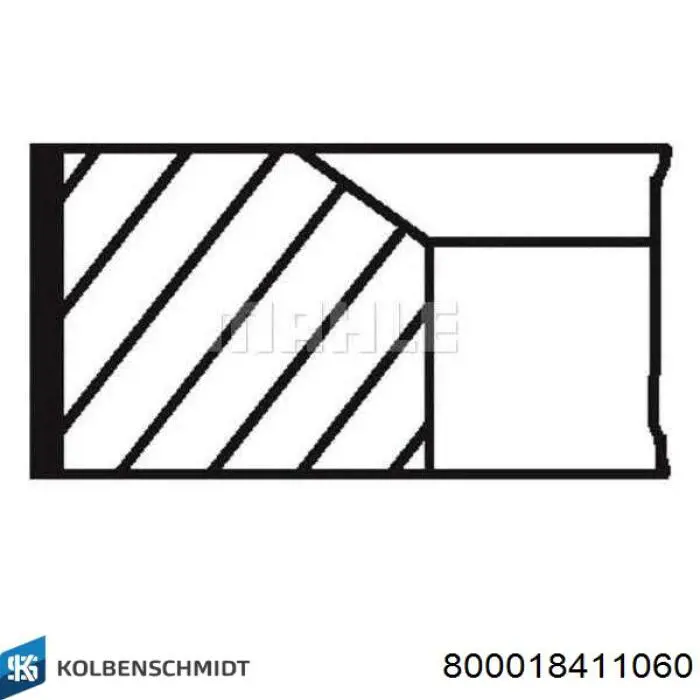 Juego de aros de pistón para 1 cilindro, cota de reparación +0,65 mm 800018411060 Kolbenschmidt