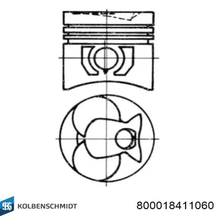 Кольца поршневые на 1 цилиндр, 2-й ремонт (+0,65) 800018411060 Kolbenschmidt