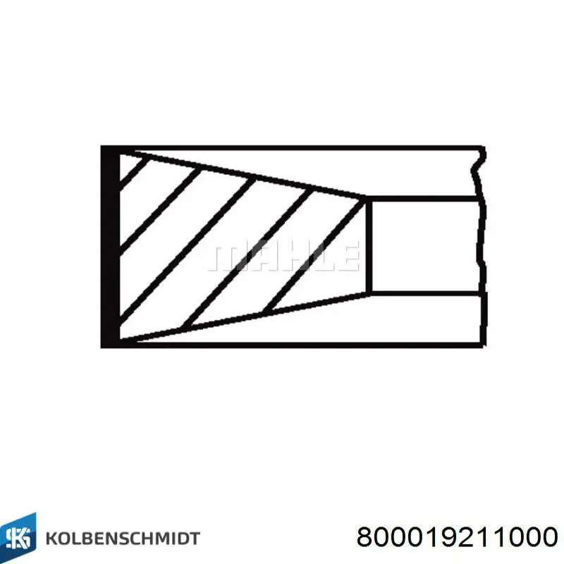 Juego de aros de pistón para 1 cilindro, STD 800019211000 Kolbenschmidt