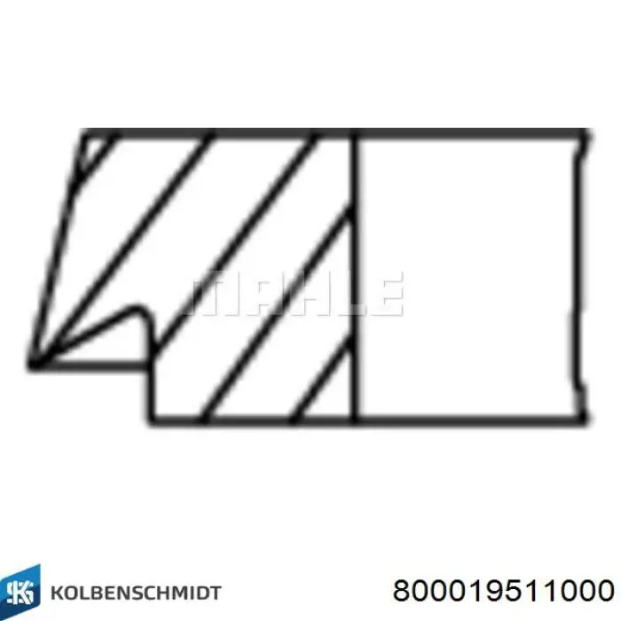 Комплект поршневых колец на 1 цилиндр, стандарт 4220300024 Mercedes