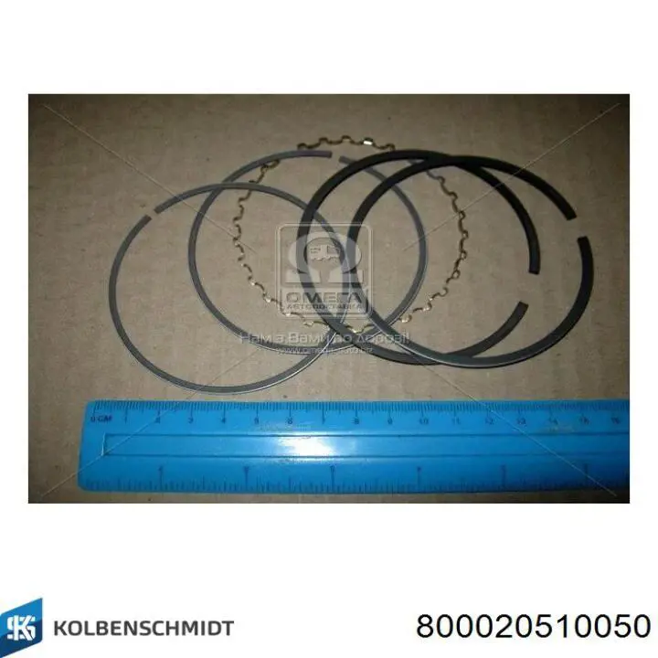 800020510050 Kolbenschmidt кольца поршневые на 1 цилиндр, 2-й ремонт (+0,50)