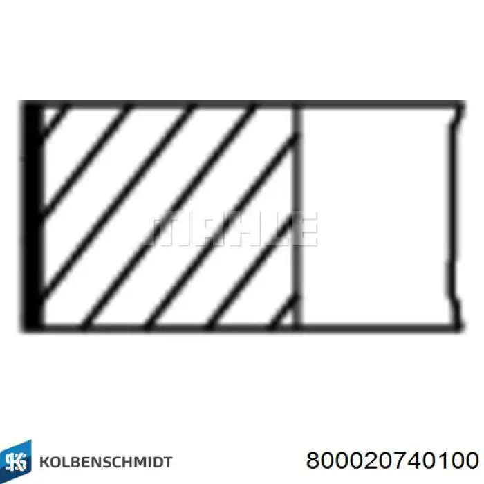 Купить 800020740100 Kolbenschmidt Кольца поршневые комплект на мотор, 4-й ремонт (+1,00)