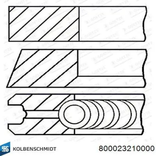 Купить 800023210000 Kolbenschmidt Комплект поршневых колец на 1 цилиндр, стандарт