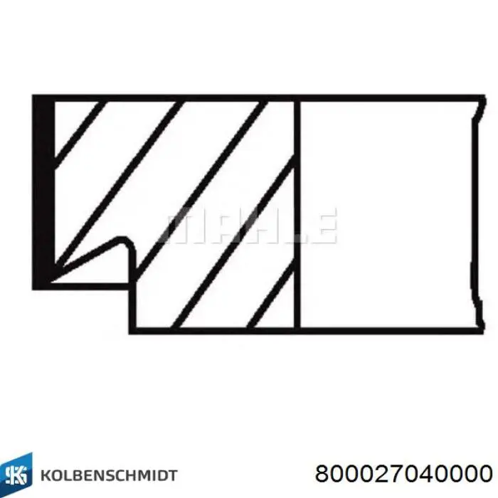 Кольца поршневые 800027040000 Kolbenschmidt