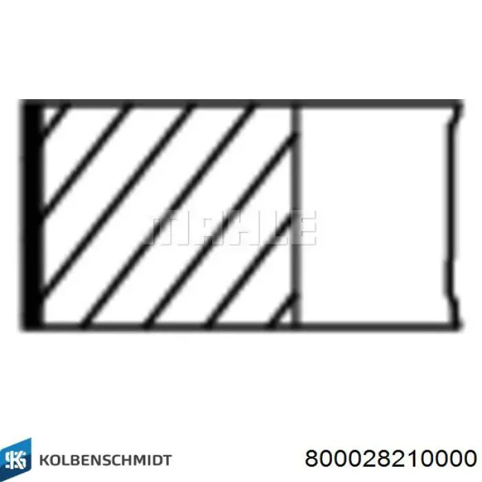 800028210000 Kolbenschmidt Поршневые кольца на 1 цилиндр, STD