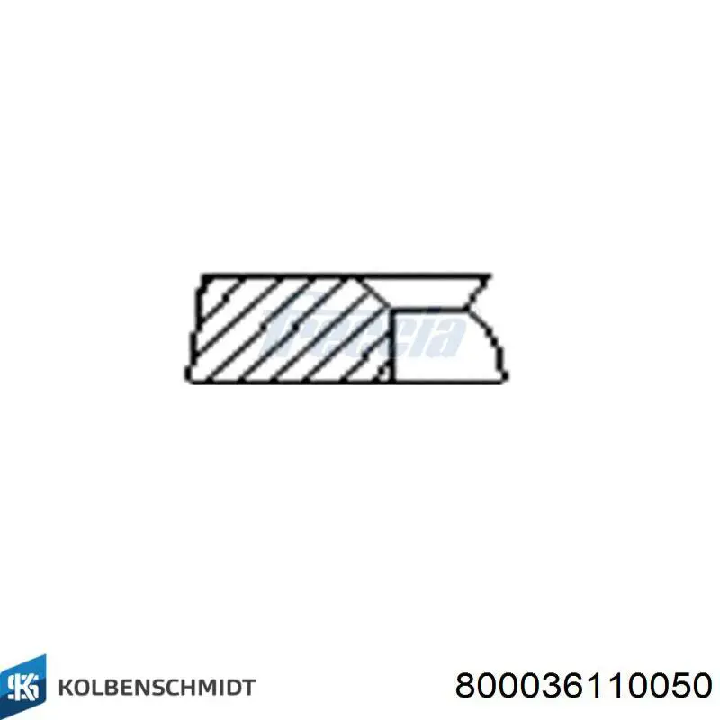 Кольца поршневые на 1 цилиндр, 2-й ремонт (+0,50) Kolbenschmidt 800036110050 цена, от 15.20 USD