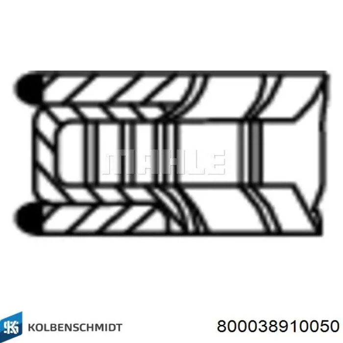 Купить 0814120700 Goetze Комплект поршневых колец на 1 цилиндр, 2-й ремонт (+0,50)