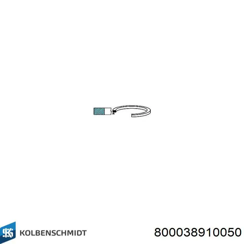 Комплект поршневых колец на 1 цилиндр, 2-й ремонт (+0,50) 0814120700 Goetze