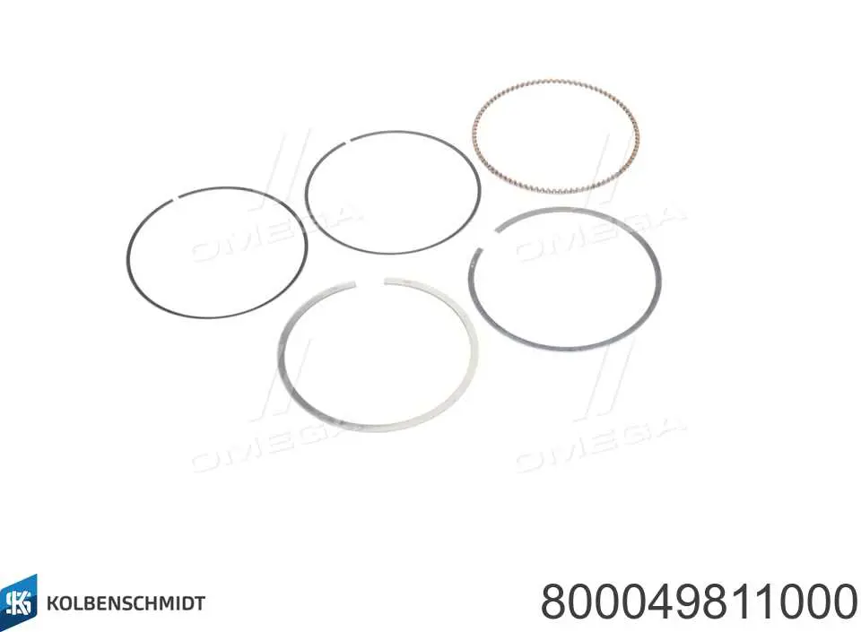 800049811000 Kolbenschmidt кольца поршневые на 1 цилиндр, std.