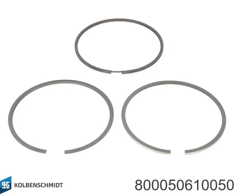 Кольца поршневые на 1 цилиндр, 2-й ремонт (+0,50) KOLBENSCHMIDT 800050610050