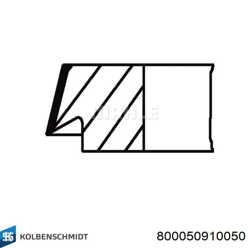 Кольца поршневые на 1 цилиндр, 2-й ремонт (+0,50) Kolbenschmidt 800050910050 цена, от 26.30 USD